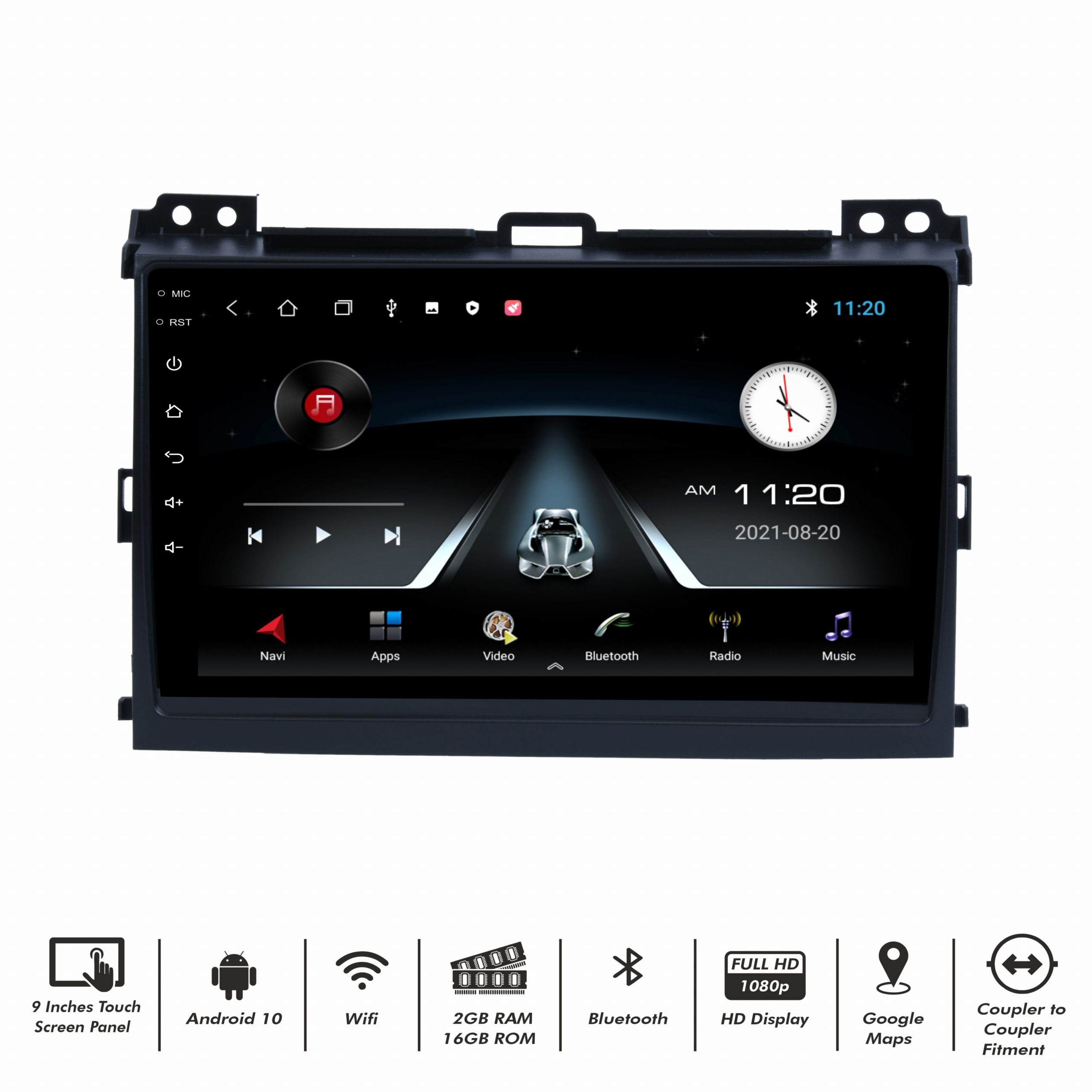 Toyota Prado Touch Screen Android Music System
